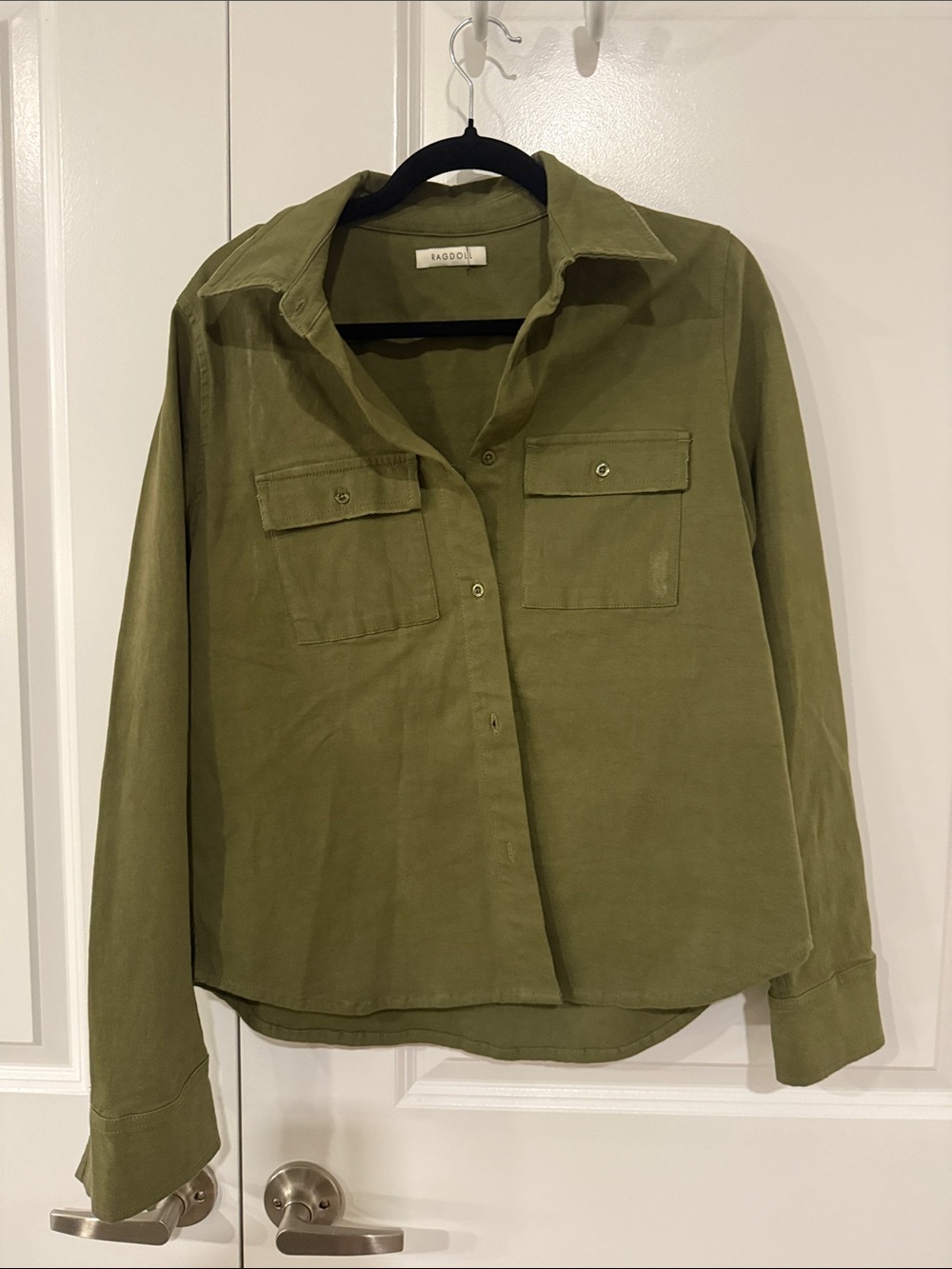 Ragdoll LA Surplus Olive Green Button-Up Shirt size M